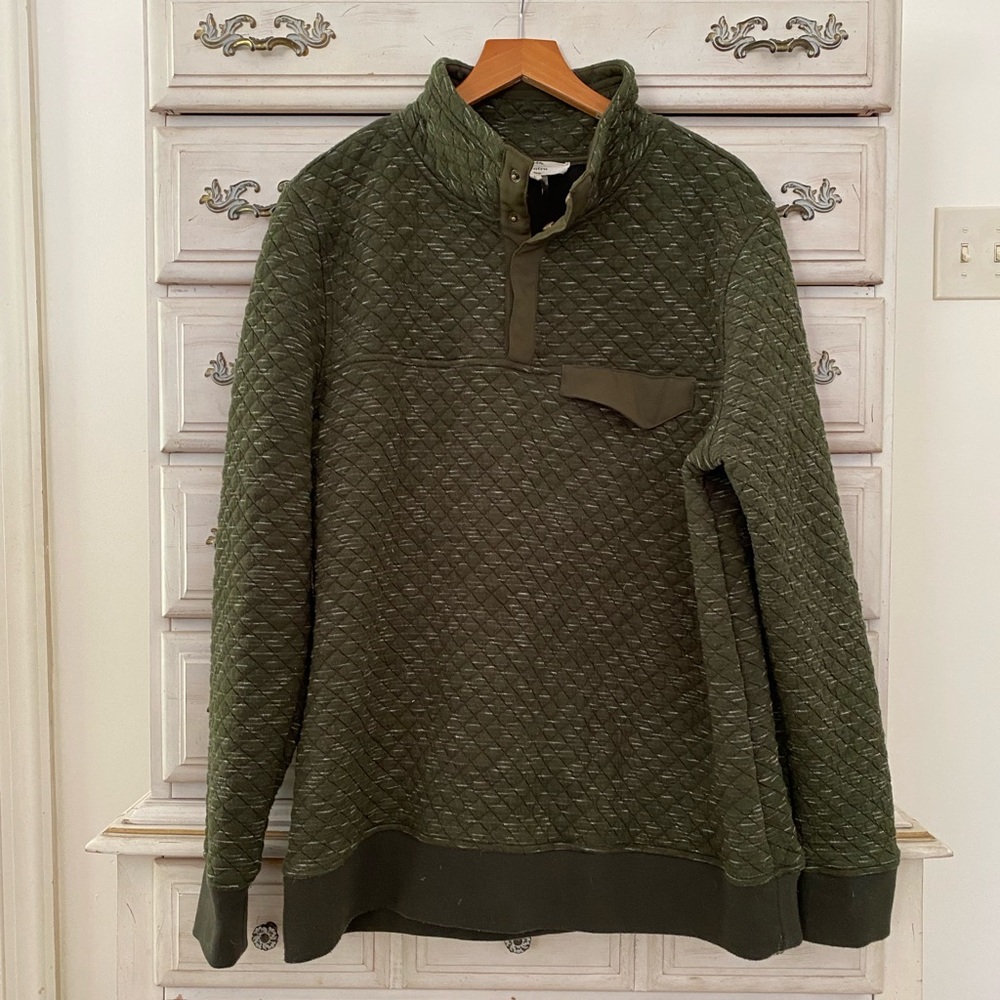 Vici Olive Quilted Pullover